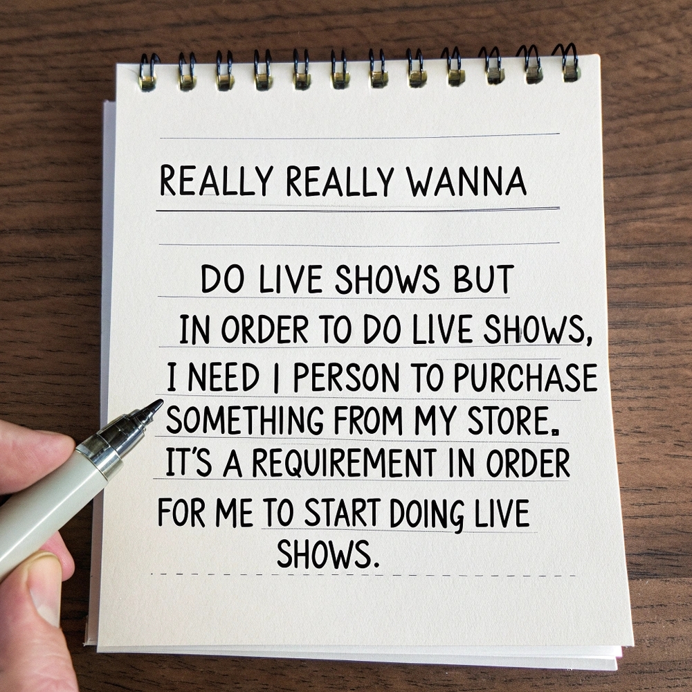 Help make this a reality One purchase so I can go live on STREAMS Please